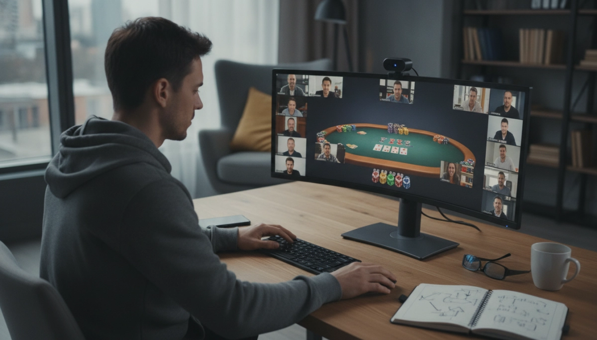 Pôquer online ao vivo: estratégias para vencer mesas com webcam