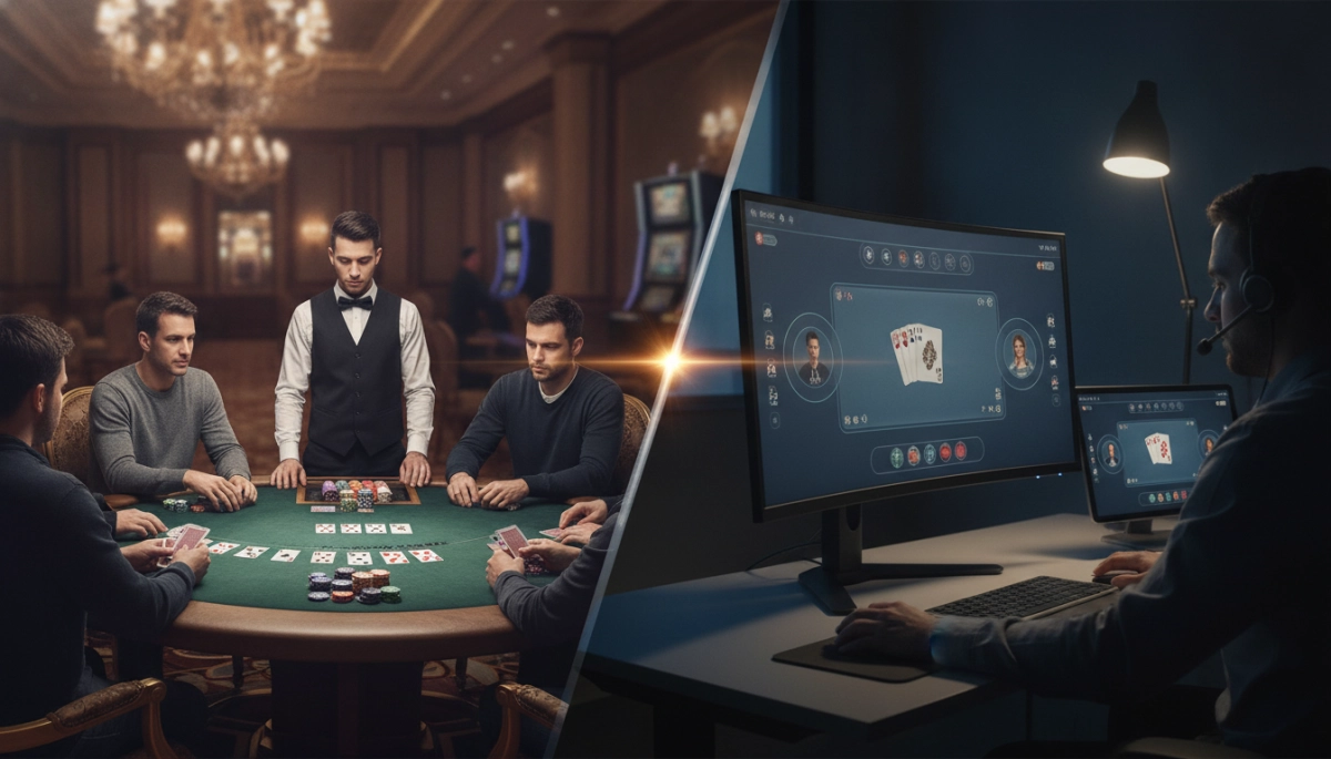 Pôquer de cassino vs pôquer online ao vivo: diferenças e táticas