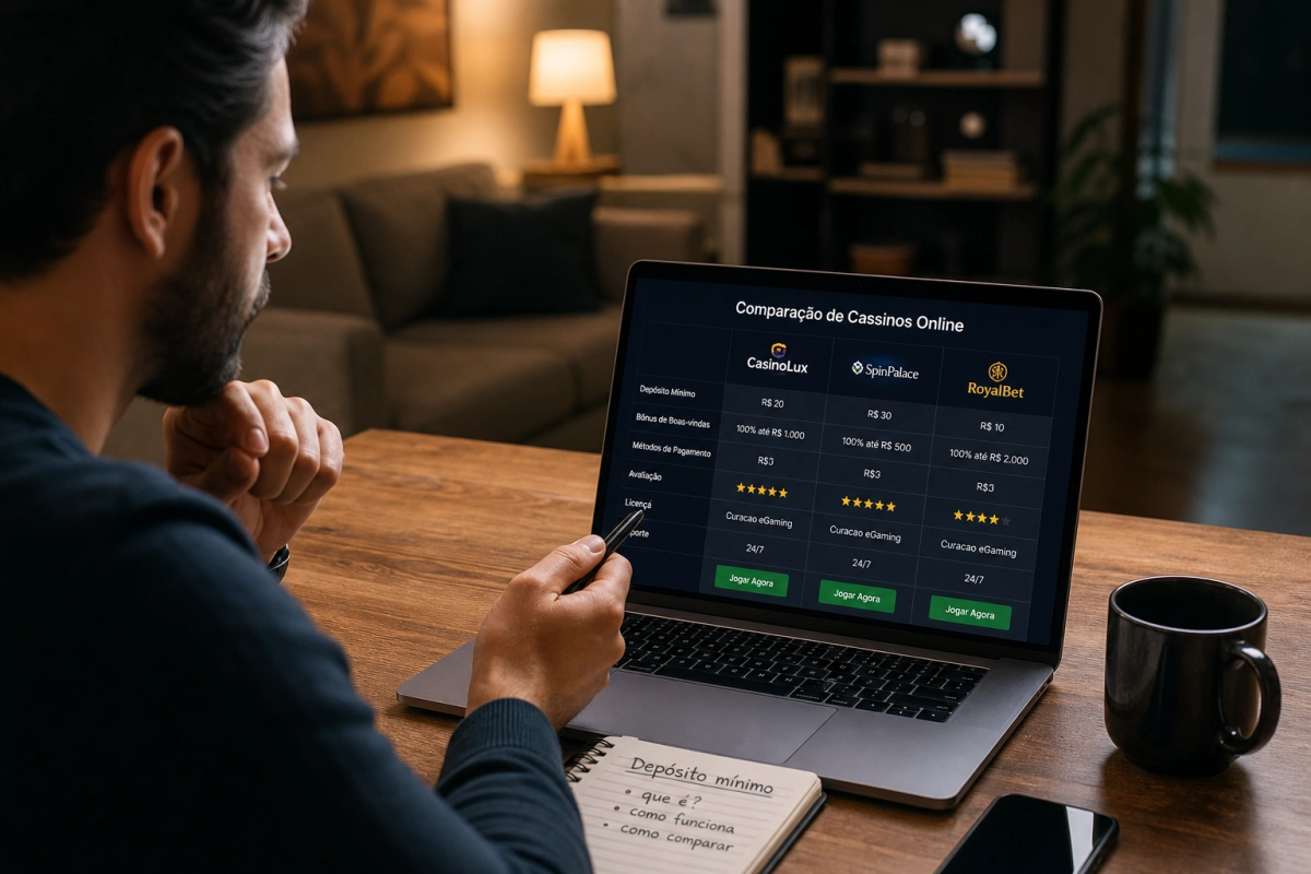 Depósito mínimo cassino: o que é e como comparar opções